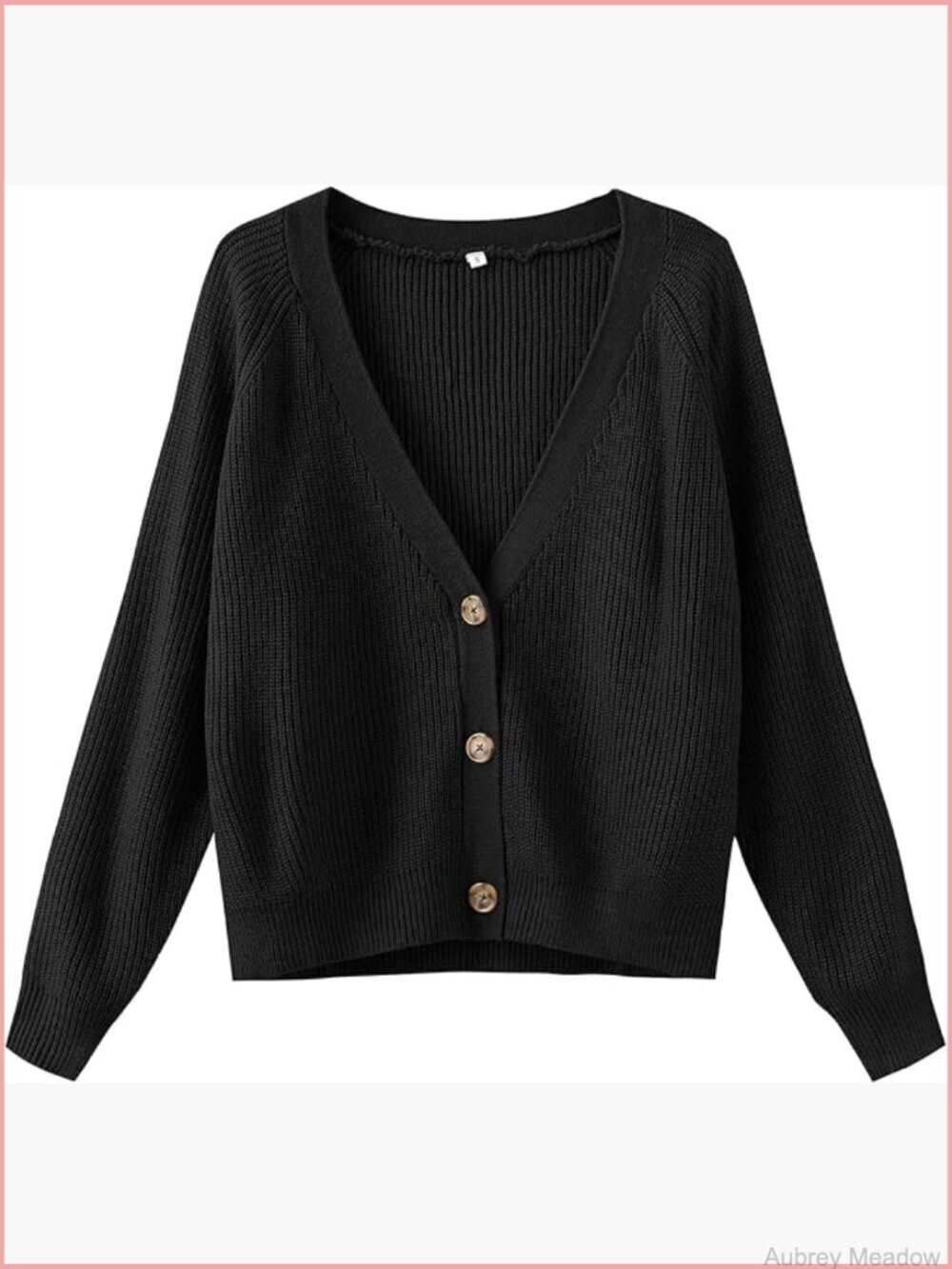 Long Sleeve Knit Open Front Cardigan Button Loose